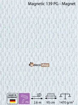 SYSTEXX Active Magnetic 139 PG – Toile de Verre Magnétique Texture Perles, 2,47m²