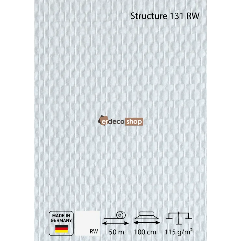 SYSTEXX Structure 131 RW toile de verre texture bulles surface brute revêtement mural 115 g/m²