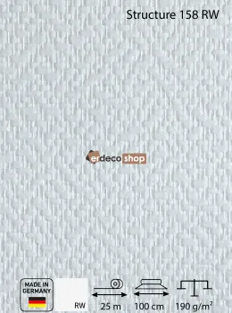 SYSTEXX Structure 158 RW – Basket Weave Texture Raw Glass Textile, 25m²
