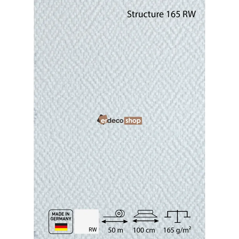 SYSTEXX Structure 165 RW mosaic texture raw glass textile wall covering 165 g/m2