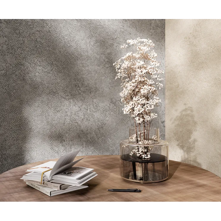 Home Z47992 Off-White Lederoptik Tiefgeprägte Luxus Contract Tapete