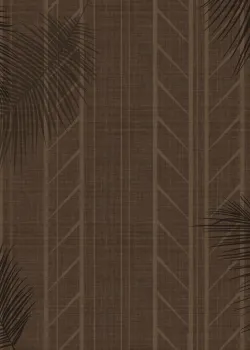 Project Z61004-1 Dunkelbraun Geometrische Palme Tapetenpaneel 15m²