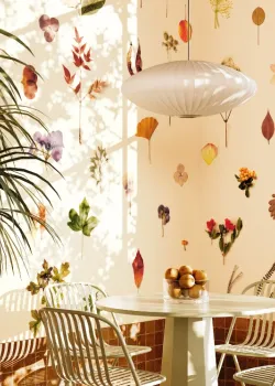 Project Z61010 Hellrosa Herbarium Blumen Tapetenpaneel 15m²