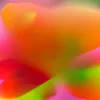 Panneau de papier peint à motif floral abstrait (Pop Flowers) aux transitions de couleur orange, fuchsia, rose et vert néon Project Z61012-3