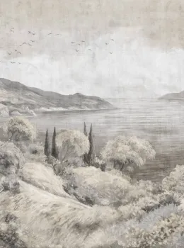 Project Z61046-1 Liguria Italian Coastal Landscape Sketch Panel 15m²