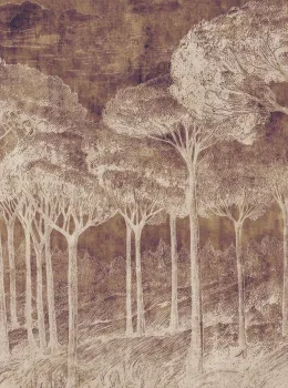 Project Z61047-2 Foresta Sepia Tree Sketch Wall Panel 15m²