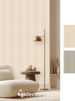 Tradizione Italiana Z40030 – Cream Champagne Classic Striped Italian Wallpaper, 5.32m²