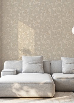 Tradizione Italiana Z40001 – Papier Peint Italien Crème Ivoire Motif Acanthe Classique, 5.32m²