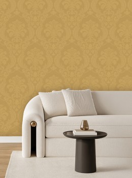 Tradizione Italiana Z40019 – Papier Peint Italien Damassé Classique Beige Grège Champagne, 5.32m²