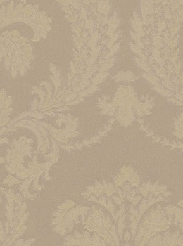 Tradizione Italiana Z40019 – Papier Peint Italien Damassé Classique Beige Grège Champagne, 5.32m²