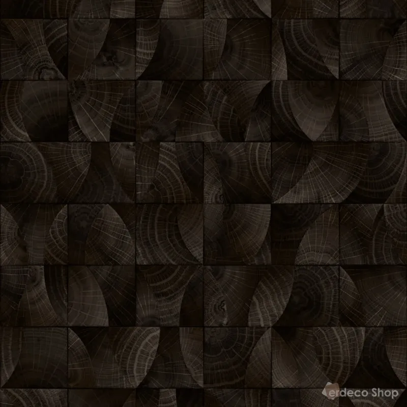 Architexture 2 Z57726 Dark Brown 3D Cut Wood Wallpaper Roll