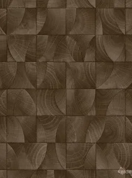 Architexture 2 Z57732 Papier Peint Effet Bois Rondins 3D Brun Foncé