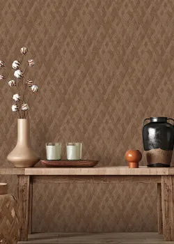 Architexture 2 Z57754 Dunkelbraun Geometrisches Holz Muster Tapetenrolle
