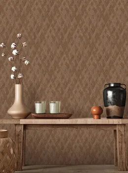 Architexture 2 Z57762 Papier Peint Géométrique Texturé Beige Café