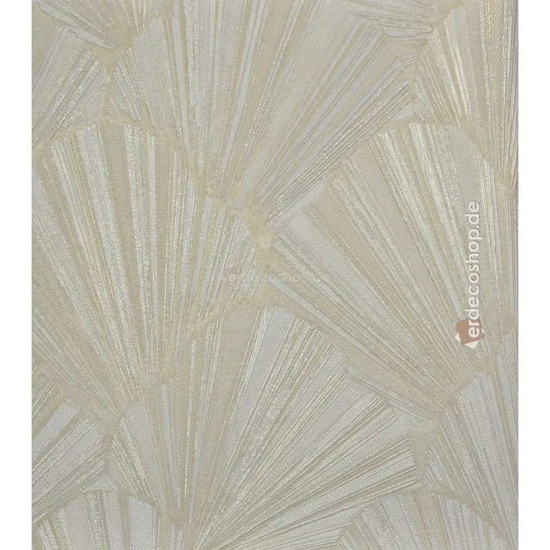 Casa Chic Z20105 beige, stilisierte Fächerblattmuster Tapete.