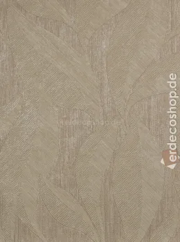 Casa Chic Z20115 Bej Yaprak Desenli Kumaş Dokulu Duvar Kağıdı