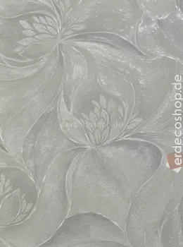 Casa Chic Z20128 Gri Bej Soyut Çiçek Desenli Lüks Duvar Kağıdı