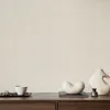 Casa Chic Z20132 creme und elfenbeinfarbene, leinenähnliche strukturierte, schlichte elegante Tapete.