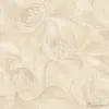 Casa Chic Z20124 hellbeige und cremefarbene, große abstrakte Blumen- und Blattmotive, geprägte Luxustapete.