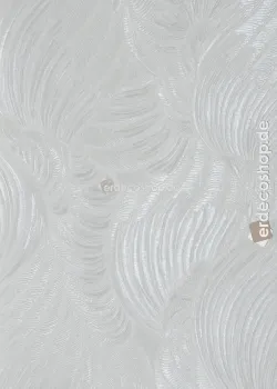 Elie Saab 2 Z34910, white leaf-patterned embossed wallpaper