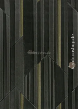 Elie Saab 2 Z34912, black grey geometric striped embossed wallpaper