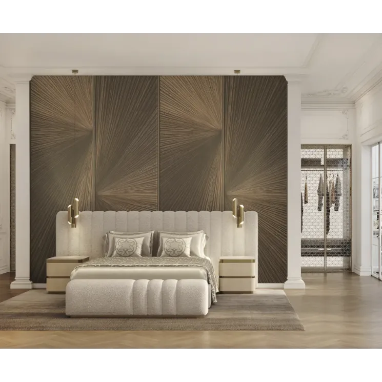 Elie Saab Z34951 Wandpaneel, graue Marmorstruktur, 3D Optik, modernes Interieur