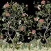 Elie Saab Z34981 Schwarzes Naturgarten Tapetenpanel – 6-teilig