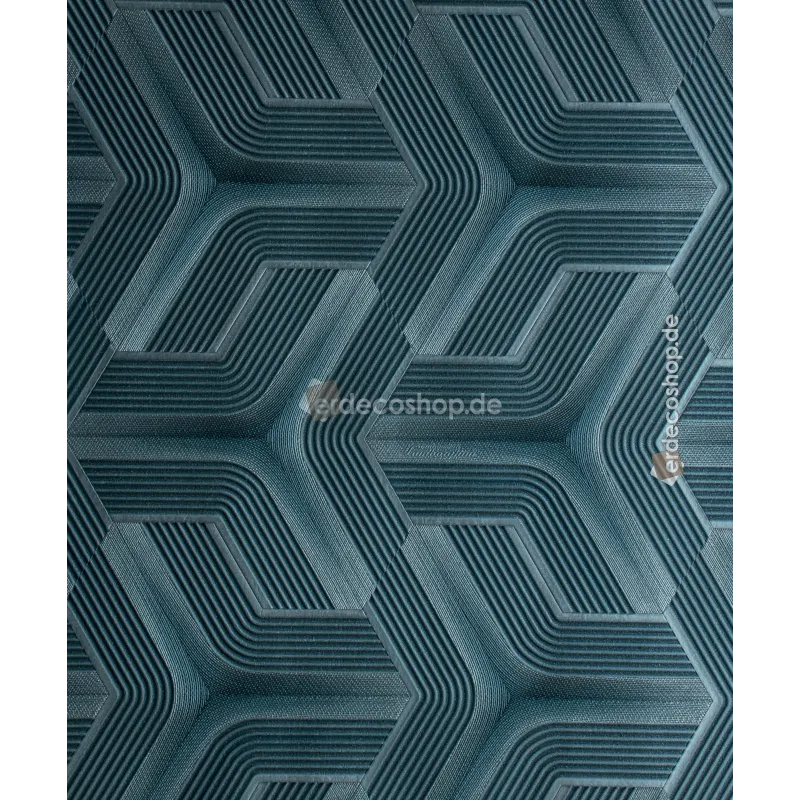 Lamborghini 3 Z12809 papier peint bleu géométrique, motif moderne, 3D, texturé