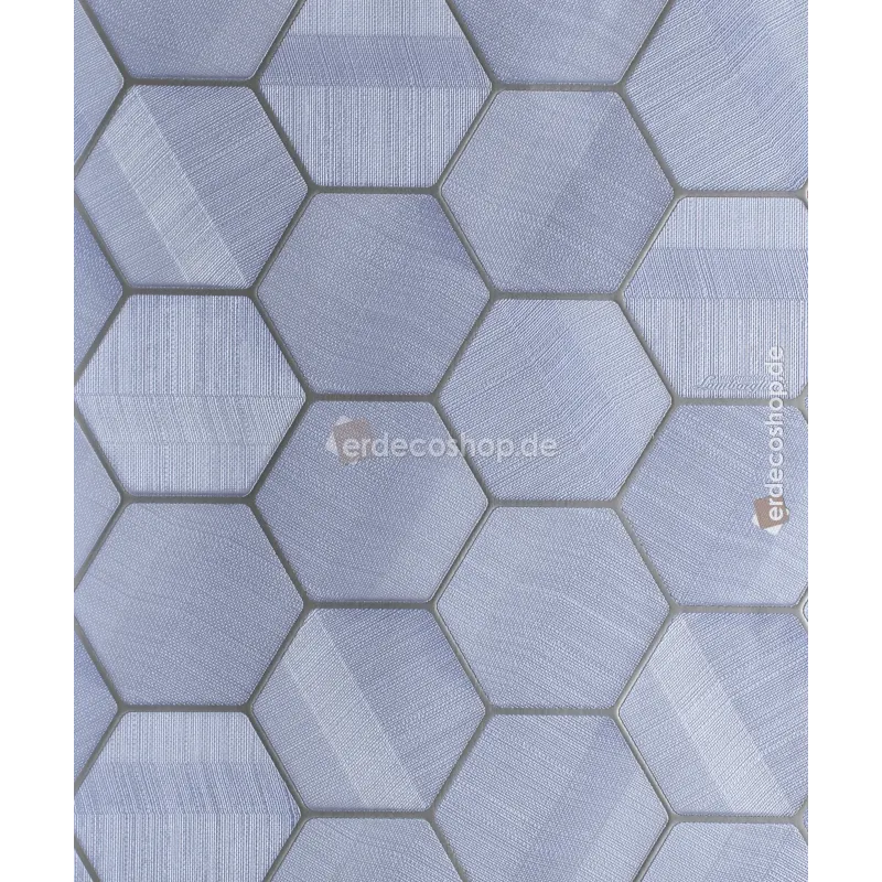 Papier peint italien Lamborghini Z12829 gris à motif hexagonal métallisé