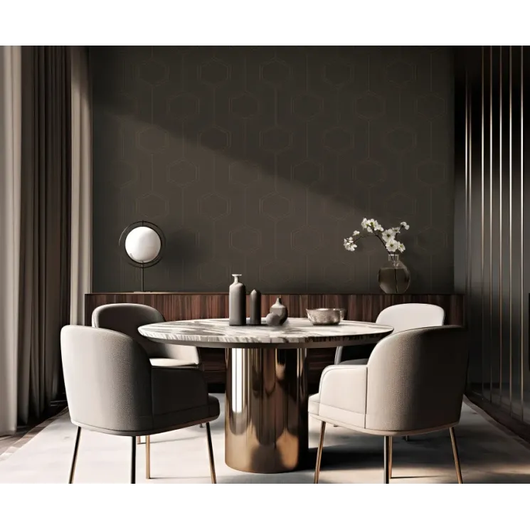 Lamborghini Z12847 bronze wallpaper with hexagonal pattern and metallic embossed surface