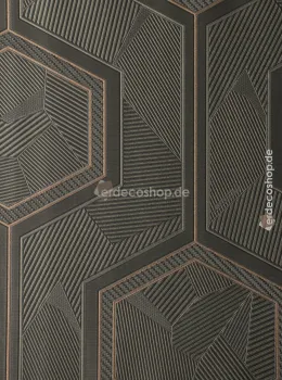 Lamborghini 3 Z12847 Bronze Hexagonal Metallic-Textured Modern Wallpaper