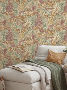 Mini Trend Z15511 Pastel Toned Botanical Leaf Wallpaper 5m²