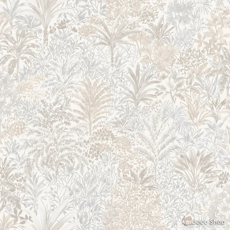 Mini Trend Z15507 light colored pastel botanical leaf pattern wallpaper