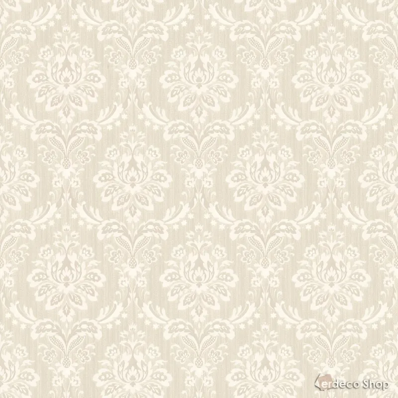 Mini Trend Z15540 cream colored, damask pattern, fabric textured, classic wallpaper