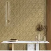 Murella 100 Z16733 luxurious gold and dark beige Italian wallpaper with a damask pattern