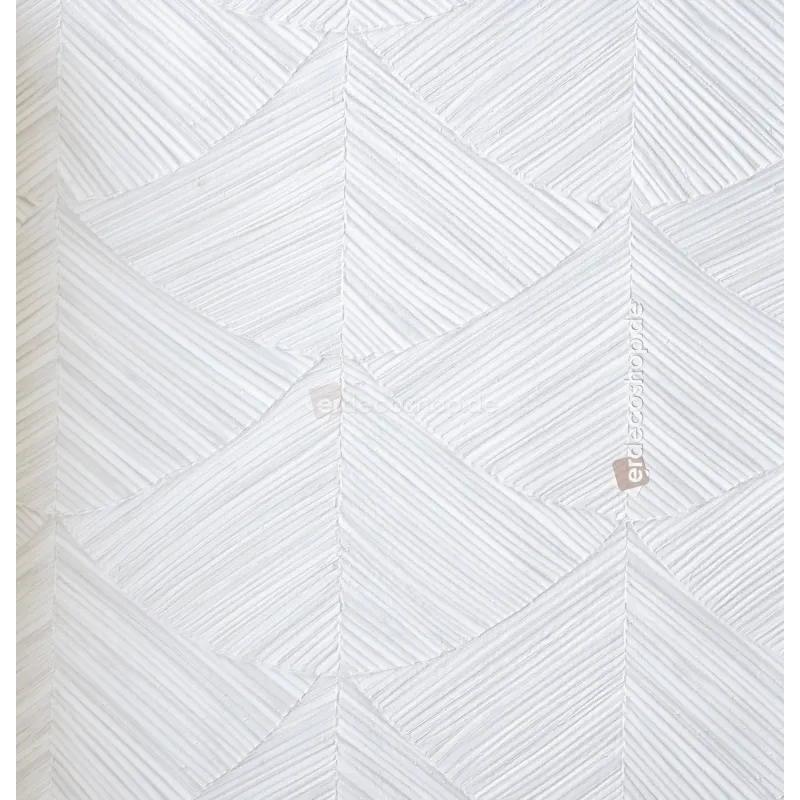 Natural Z48402 papier peint chevron blanc gaufré géométrique lumière ombre minimaliste sculptural