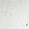Philipp Plein 2 Z81005 Üç Boyutlu Geometrik Dokulu İnci Beyazı Lüks Duvar Kağıdı, 10m²