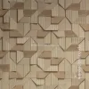 Philipp Plein 2 Z81008 Üç Boyutlu Geometrik Dokulu Bronz-Gold Lüks Duvar Kağıdı, 10m²