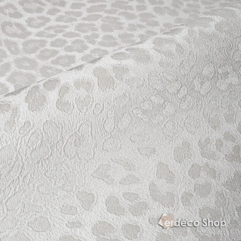 Papier Peint Philipp Plein 2 Z81030 à Motif Léopard Blanc Cassé de Luxe
