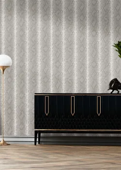Philipp Plein 2 Z81032 Python Skin Effect Grey Luxury Wallpaper, 7m²