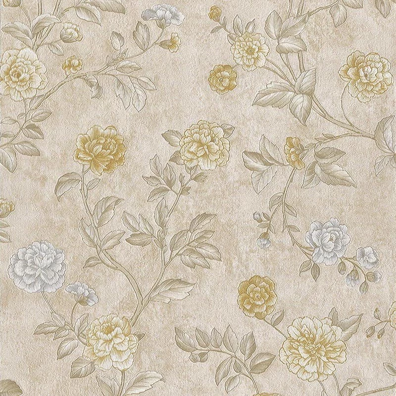 Satin Flowers Z66803 – İtalyan Tarzı Floral Desenli Duvar Kağıdı