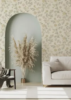 Satin Flowers Z66803 – İtalyan Tarzı Floral Desenli Duvar Kağıdı