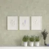 Satin Flowers Z66817 Beige Velvet-Textured Luxury Wallpaper