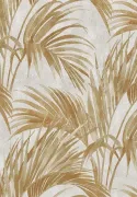 Satin Flowers Z66826 Tropische Tapete mit goldenen Palmen 3D