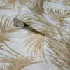 Satin Flowers Z66826 – Altın Palmiye Desenli Tropikal Duvar Kağıdı