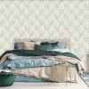 Satin Flowers Z66832 – Papier peint beige à branches fleuries