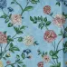 Satin Flowers Z66807 Blue Floral Wallpaper with Satin Finish