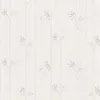 Papier Peint Satin Flowers Z66865 Rayures et Fleurs Pastel