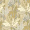 Satin Flowers Z66871 Beige Töne Tropische Wandpaneele