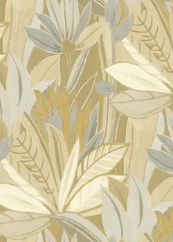 Satin Flowers Z66871 Beige Töne Tropische Wandpaneele